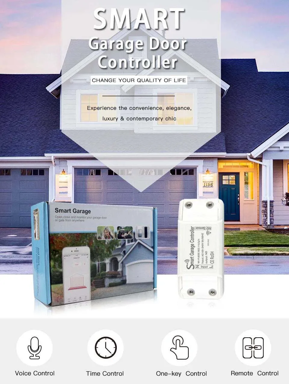 for wifi alexa google home app wifi smart garage door switch remote controller 1