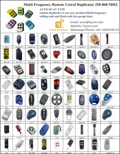 bp multi frequency remote control 280 868mhz key duplicator