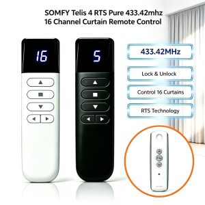 somfy telis 4 rts pure 433.42mhz 16 channel curtain remote control